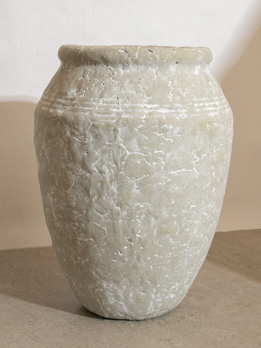 Large Cement Vase Grey