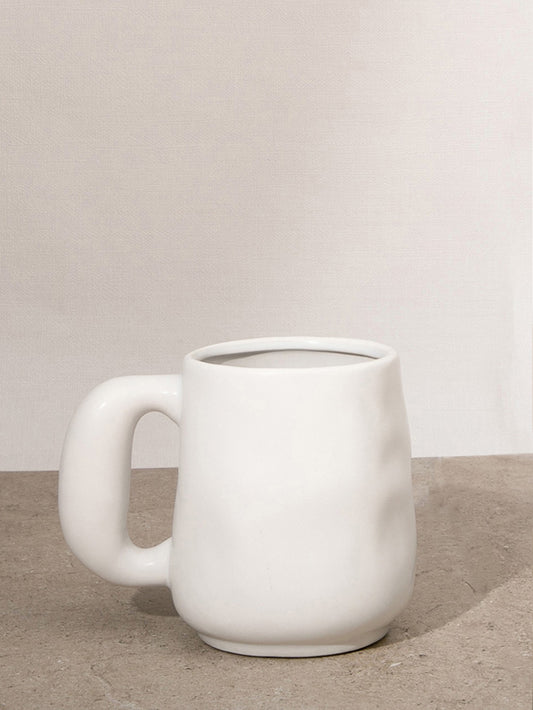 Large Irregular Shape Mug White