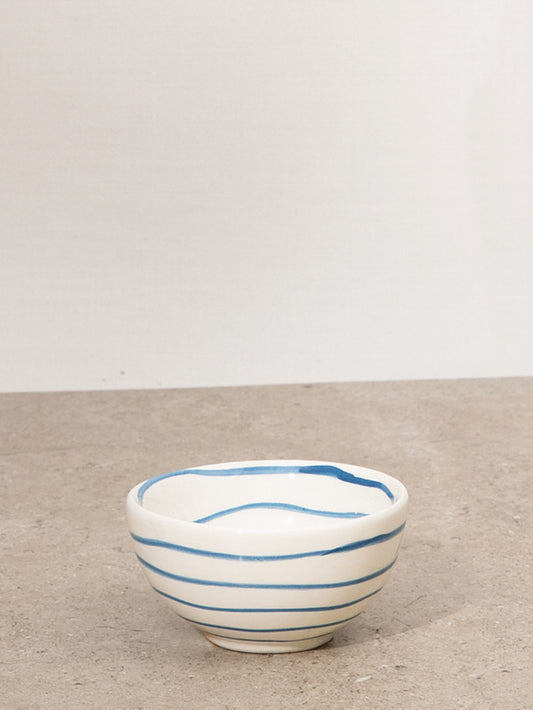 Mini Blue Horizontal Stripe Bowl