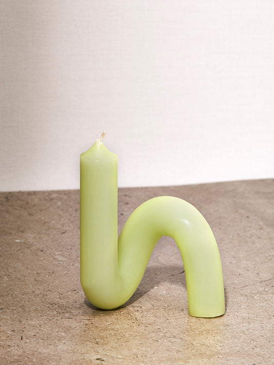 Twist Candle Lime Green