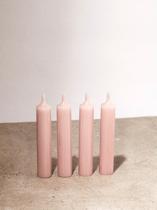 Short Dinner Candle Pink 4 Pack