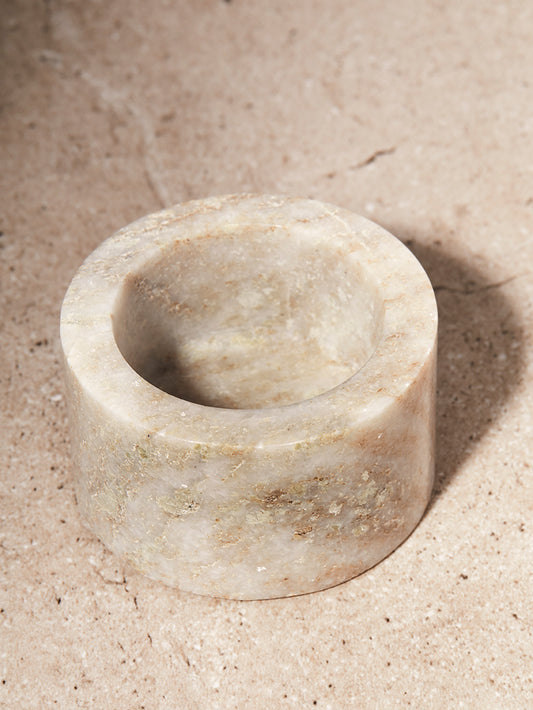 Small Beige Marble Holder