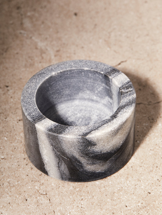 Small Charcoal Marble Holder