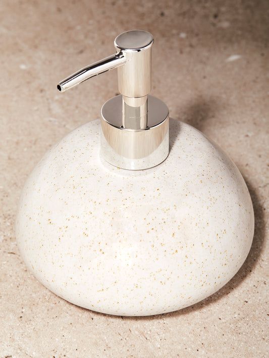 Grey Stoneware Soap Dispenser