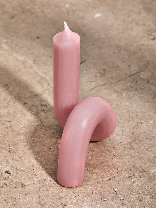 Twist Candle Baby Pink