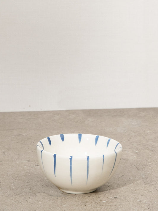 Mini Blue Vertical Stripe Bowl