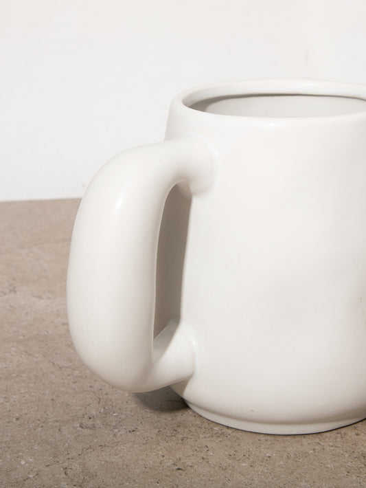 Large Irregular Shape Mug White