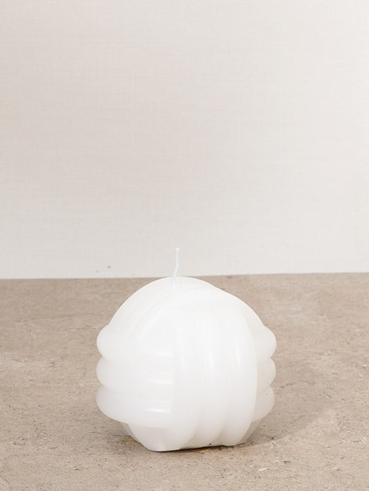 White Knot Candle