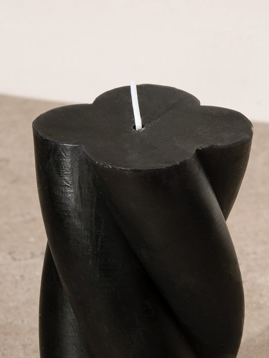 Black Twisted Candle
