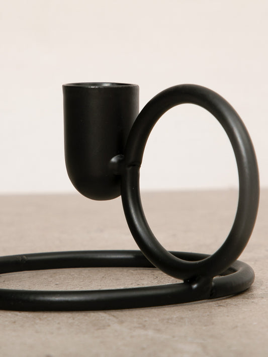 Black Ring Candle Holder