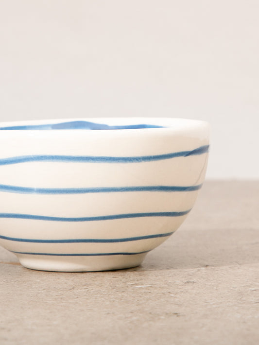 Mini Blue Horizontal Stripe Bowl