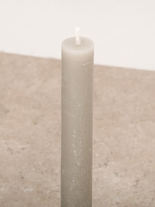 Rustic Taper Candle Grey 4 Pack